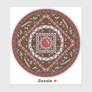 Aries Mandala Contour Sticker