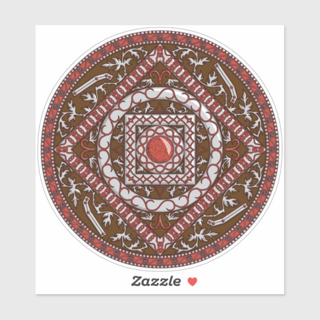 Aries Mandala Contour Sticker (Sheet)
