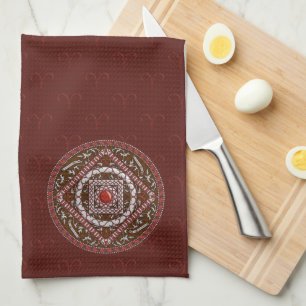 Aries Mandala Hand Towel