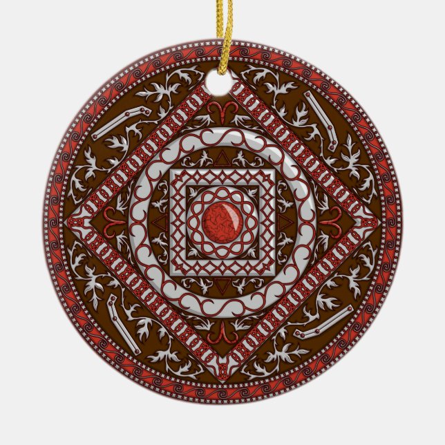 Aries Mandala Ornament (Front)