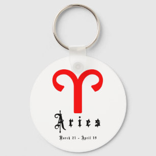 Aries, march 21 -april 19 key ring