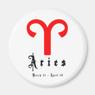 Aries, march 21 -april 19 magnet