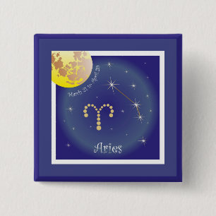 Aries March 21 to April 20 Buttons