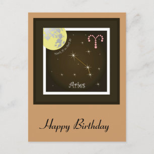 Aries March 21 to April 20 Postkarte Postcard