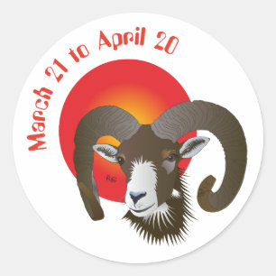 Aries March 21 to April 20 Sticker