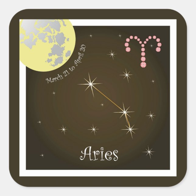 Aries March 21 to April 20 sticker (Front)