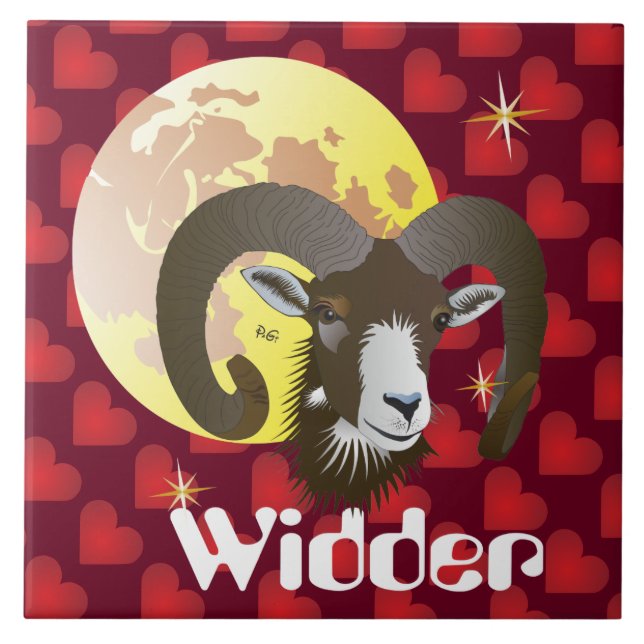 Aries March 21 to April 20 Tile (Front)