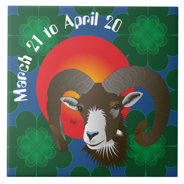 Aries March 21 to April 20 Tile (Front)