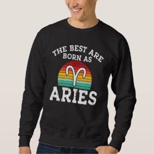 Aries March April birthday Retro astrology Aries Z Sweatshirt