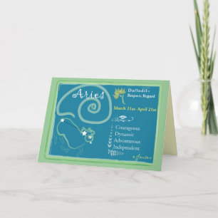 Aries March Greeting Card