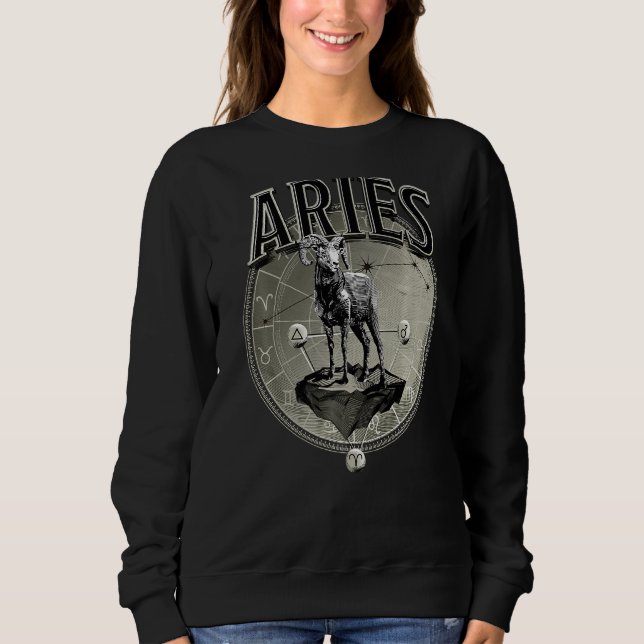 Aries Men Zodiac Sign Aries Sweatshirt (Front)