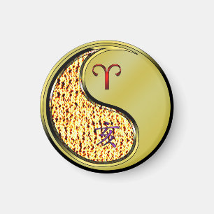 Aries & Metal Boar Magnet