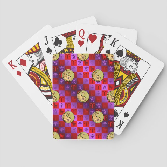 Aries & Metal Boar Playing Cards (Back)
