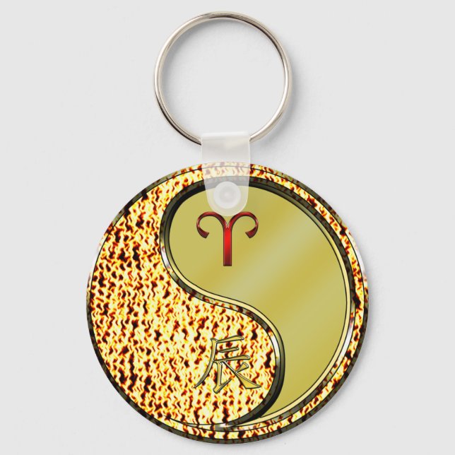 Aries & Metal Dragon Key Ring (Front)