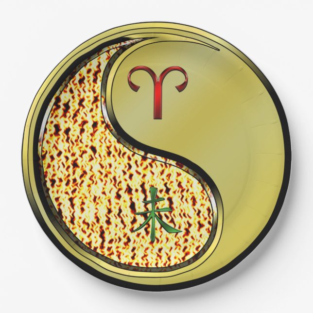 Aries & Metal Goat Paper Plate (Front)