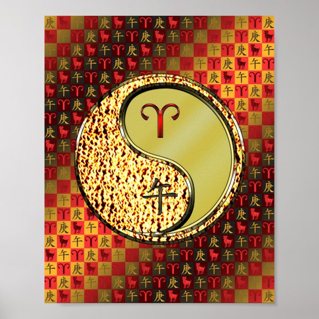 Aries & Metal Horse Poster (Front)