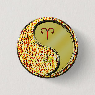 Aries & Metal Monkey 3 Cm Round Badge