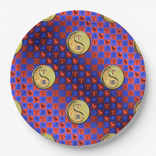 Aries & Metal Ox Paper Plate