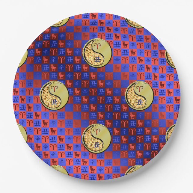 Aries & Metal Ox Paper Plate (Front)