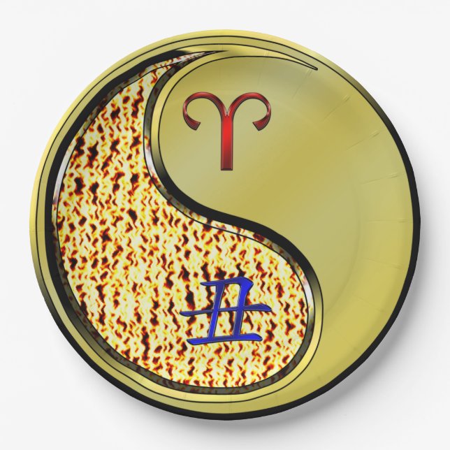 Aries & Metal Ox Paper Plate (Front)