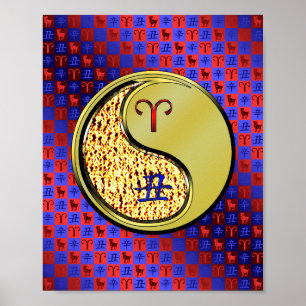 Aries & Metal Ox Poster