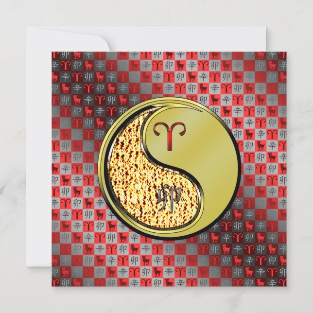 Aries & Metal Rabbit Card (Front)