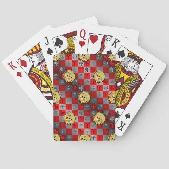 Aries & Metal Rabbit Playing Cards (Back)