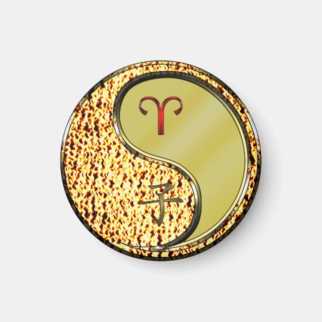 Aries & Metal Rat Magnet (Front)