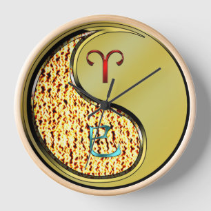 Aries & Metal Snake Clock