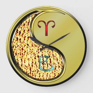Aries & Metal Snake Large Clock