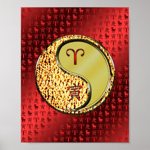 Aries & Metal Tiger Poster