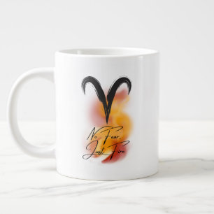 Aries 'No Fear, Just Fire' Zodiac Pride  Large Coffee Mug
