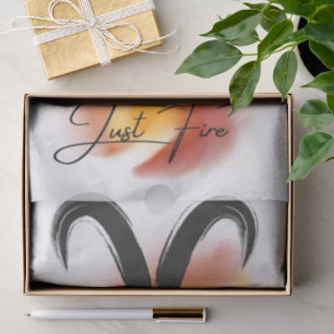 Aries 'No Fear, Just Fire' Zodiac Pride  Tissue Paper