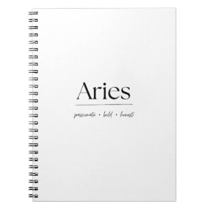 Aries Notebook - Zodiac Signs