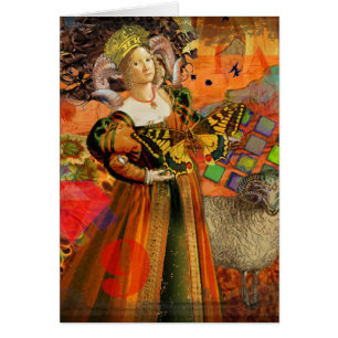 Aries Orange Woman Gothic Illustration