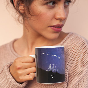 Aries   Personalised Zodiac Constellation Coffee Mug