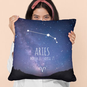 Aries   Personalised Zodiac Constellation Cushion