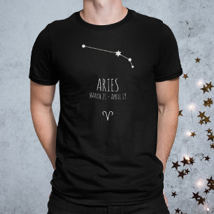 Aries   Personalised Zodiac Constellation T-Shirt