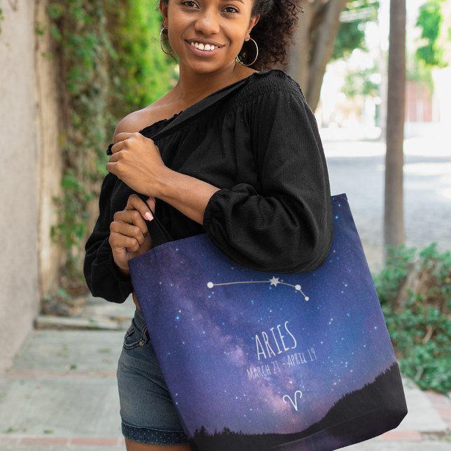 Aries | Personalised Zodiac Constellation Tote Bag (Creator Uploaded)
