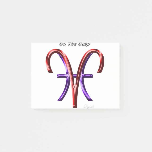 Aries Pisces On The Cusp Astrology Zodiac Sign Post-it Notes (Front)