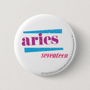 Aries Purple 6 Cm Round Badge