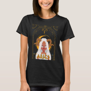 Aries Queen Girl Aries Birthday Zodiac Astrologica T-Shirt