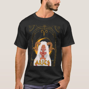 Aries Queen Girl Aries Birthday Zodiac Astrologica T-Shirt
