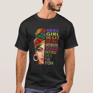 Aries Queen I Have 3 Sides Funny Birthday Gift Ari T-Shirt