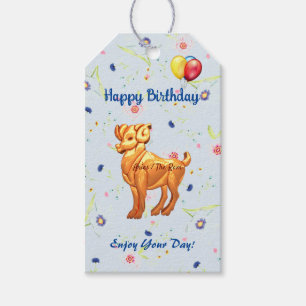 Aries Ram Birthday Gift Tags