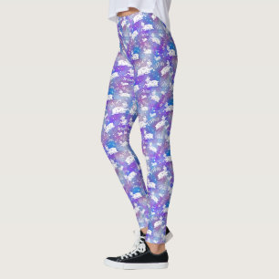 Aries Ram Constellation Stars Birthday Pattern Leggings