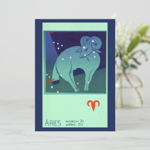 Aries Ram Constellation, Vintage Zodiac Astrology