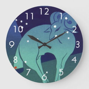 Aries Ram Constellation, Vintage Zodiac Astrology Large Clock