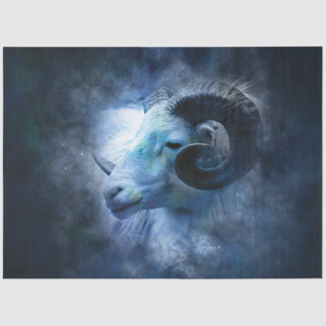 Aries Ram Decoupage Tissue Paper (Front)