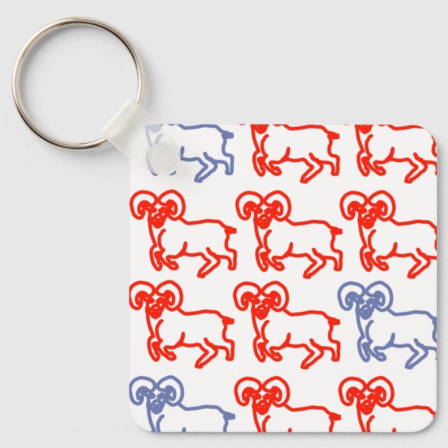 Aries Ram Keychain – Simple Modern Zodiac (Front)